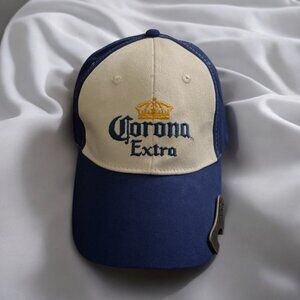 Vintage-Style Corona Extra Two-Tone Baseball Hat with Built-in Bottle Opener